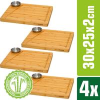 STEAKBRETT 25/30/2 cm, Bambus - Beige, Holz (25/30cm) - Dunedesign