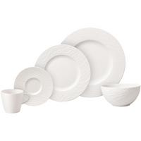 KOMBI-SET Manufacture Rock weiß 20-tlg. - Weiß, Keramik (28/32/38cm) - Villeroy & Boch