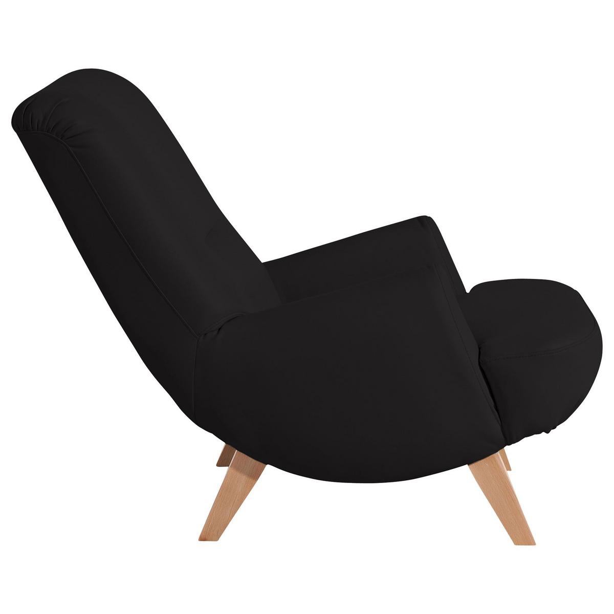COCKTAILSESSEL Kajsa Kunstleder schwarz - Schwarz, Kunststoff (71/80/101cm) - 58aufmkessel