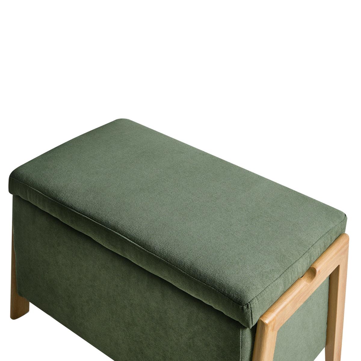 SITZBANK Grün Edland - Braun/Grün, Textil (75/44/43cm) - Beliani