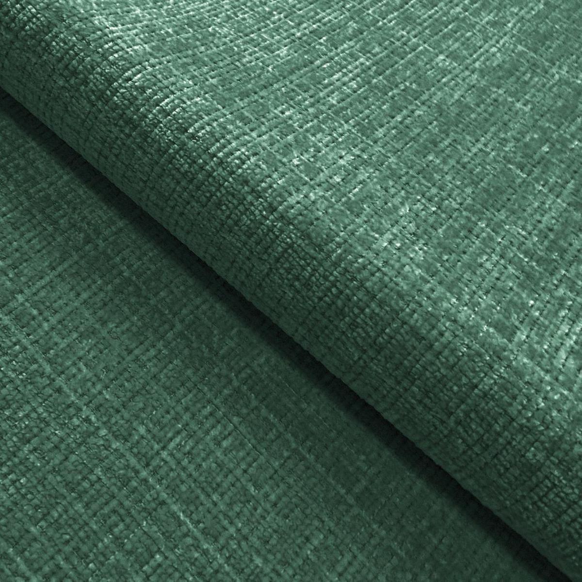 ECKSOFA Puffy mit Schlaffunktion und Bettkasten - besonders weich und puffig aus Grün Chenille-Stoff - Ottomane links - Schwarz/Grün, Holz/Kunststoff (138/266cm) - S-Style Möbel