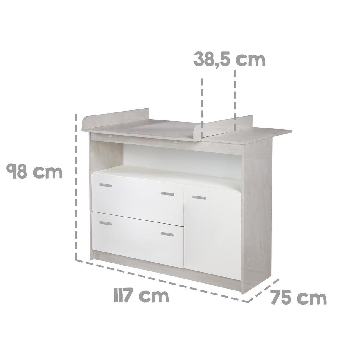 BABYZIMMER-SET Julia 2-teilig - Multicolor, Holzwerkstoff (78/80/142cm) - Roba
