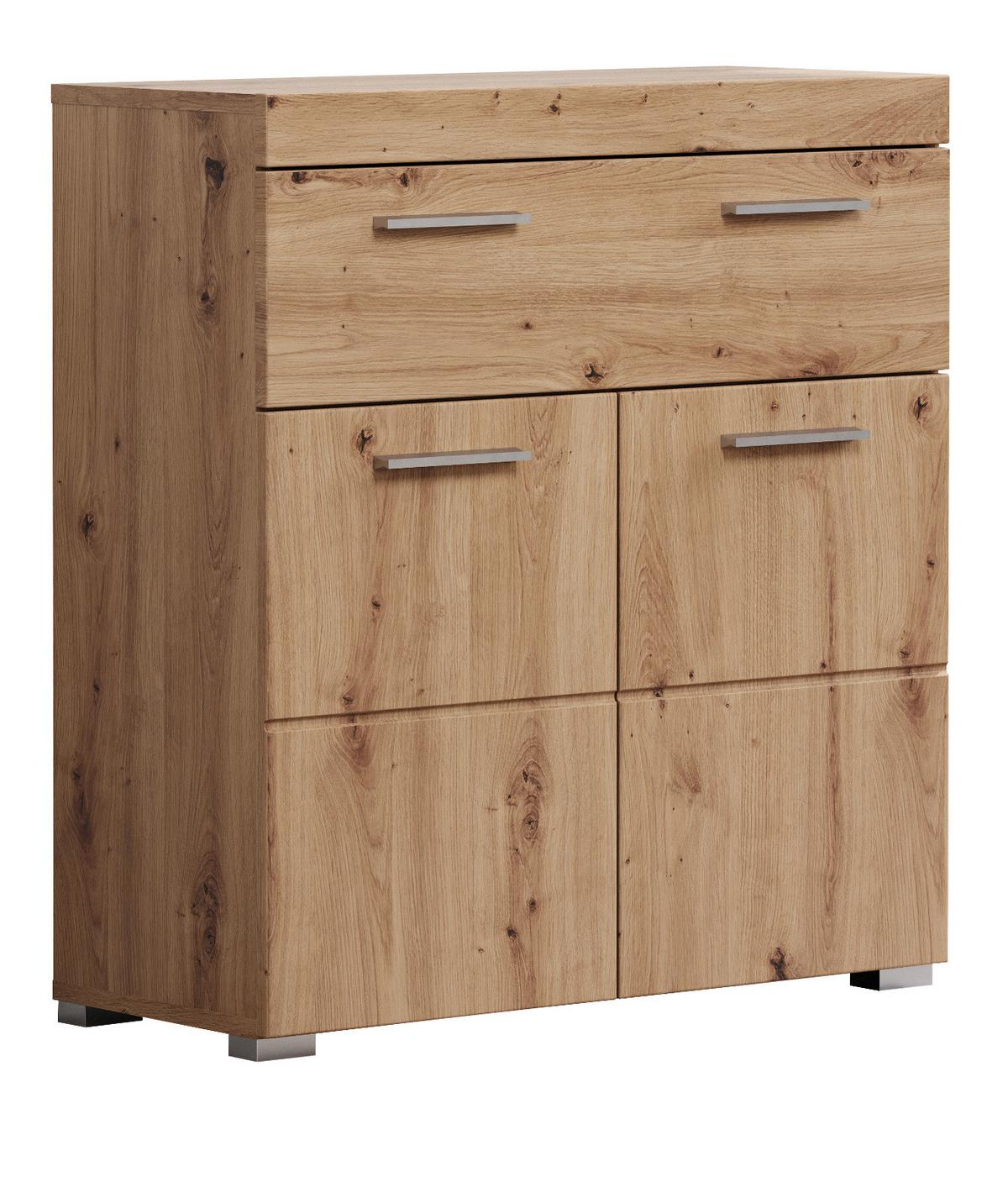 BADKOMMODE Asteiche 73 x 79 cm, Badzimmer Kommode mit viel Stauraum - Eichefarben, Holzwerkstoff/Kunststoff (73/79/31cm) - Top.Furn