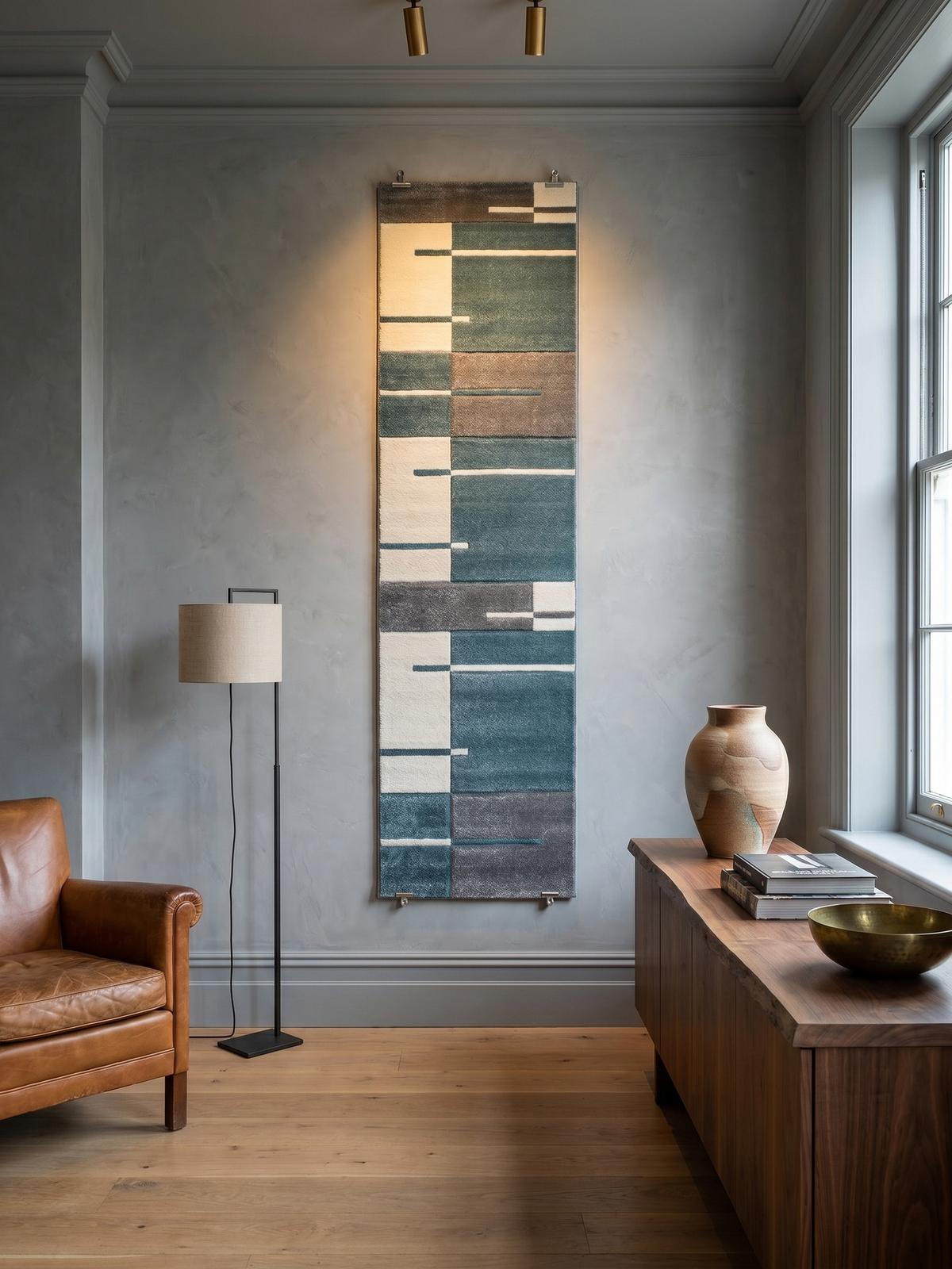 KURZFLORTEPPICH LATEMAR, kariert, Blau, 80 x 300 cm - Blau, Textil (300/80cm) - KADIMA DESIGN