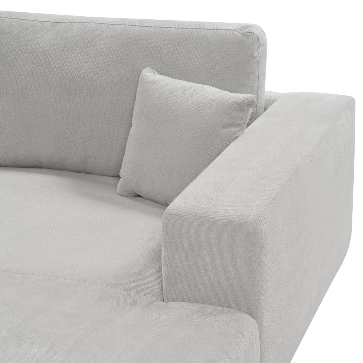 3-SITZER-ECKSOFA hellgrau rechtsseitig Lofoten - Schwarz/Grau, Textil (250/190cm) - Beliani