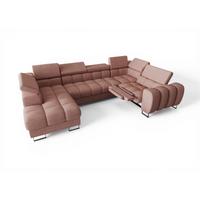 WOHNLANDSCHAFT Bastien Relax - Rosa, Holzwerkstoff/Textil (198/95/350cm) - Fun Möbel