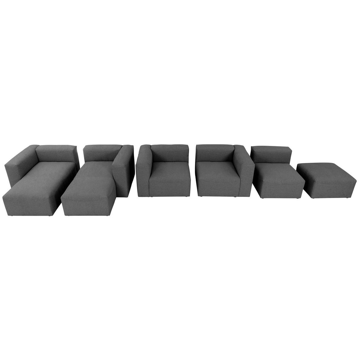 SOFA Element Armlehne links Kattrina Flachgewebe anthrazit - Anthrazit, Kunststoff (100/73/100cm) - 58aufmkessel