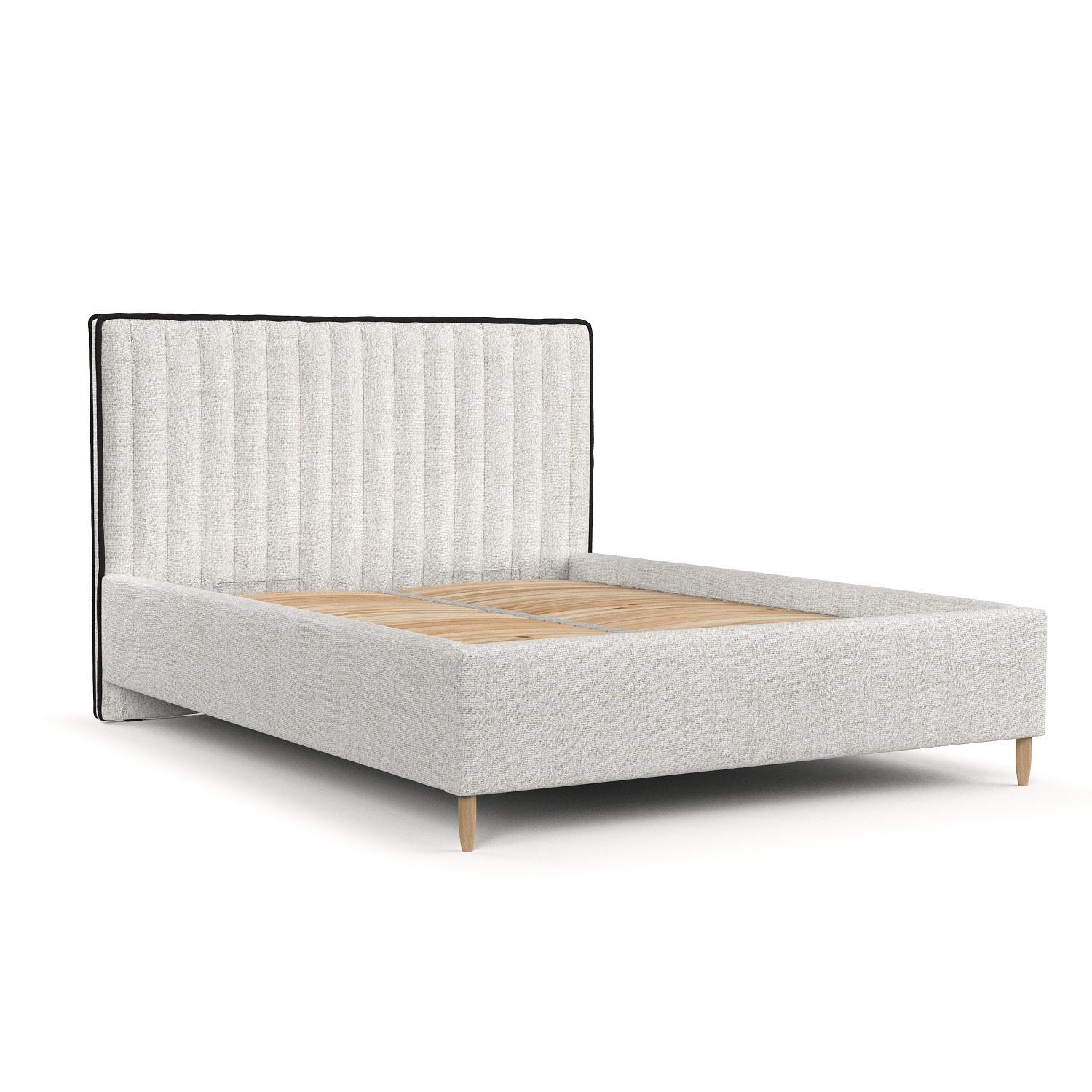 POLSTERBETT Aria 120/200 cm Creme im Neve Stoff - Creme/Naturfarben, Holz/Holzwerkstoff (120/200cm) - AltaBeds