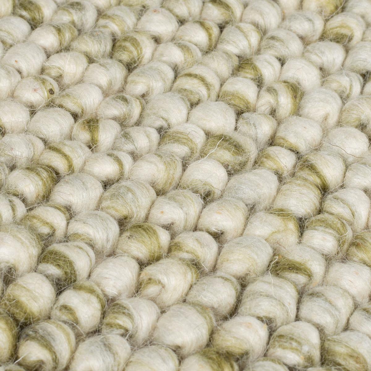 TEPPICH aus Wolle handgewebt MEDWAY in Grün, einfarbig, 80 x 150 cm - Grün, Textil (150/80cm) - KADIMA DESIGN