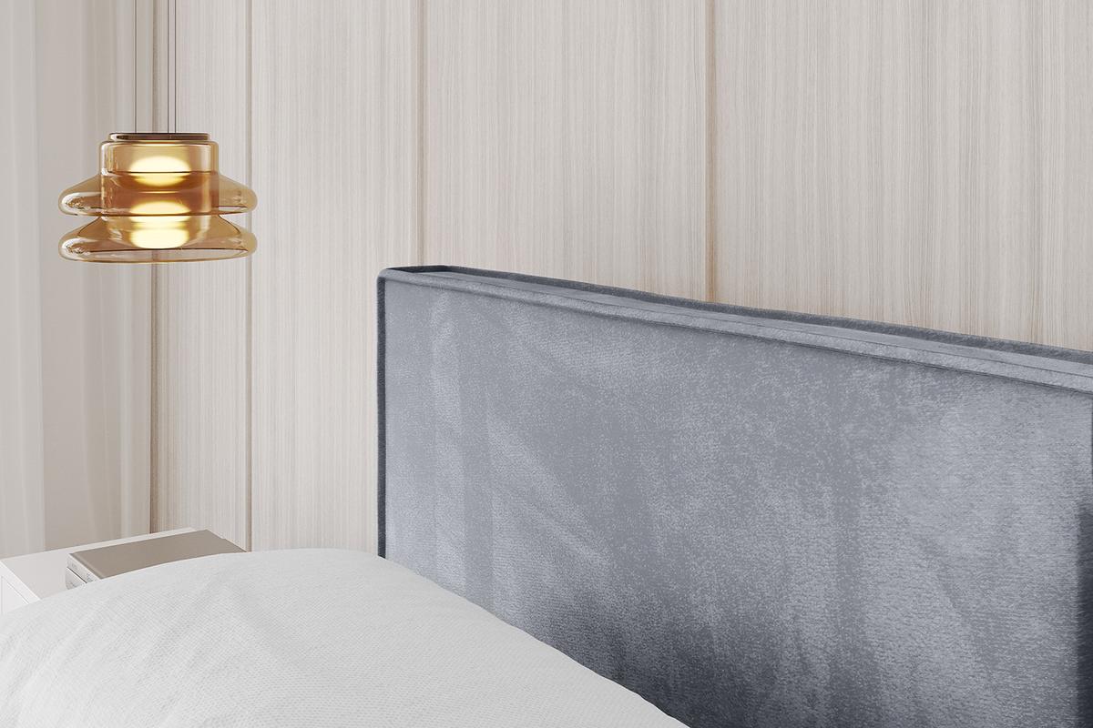POLSTERBETT mit Bettkasten und Lattenrost, Bett mit Matratze H3/H4 - EMMI-V1 180x200 Grau - Grau, Holzwerkstoff/Textil (180/200cm) - ALTDECOR