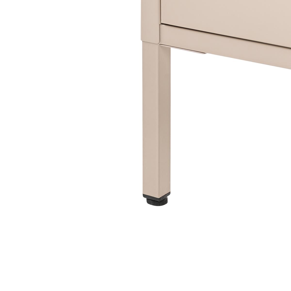 SCHRANK Metall Beige Wakatipu - Beige, Metall (80/102/40cm) - Beliani