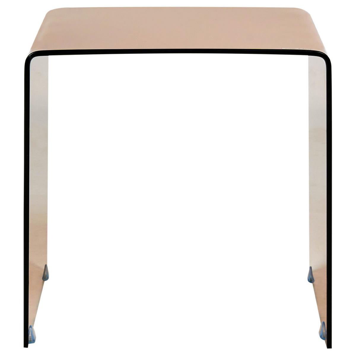 BEISTELLTISCH Braun Kendall - Braun, Glas (42/42/39cm) - Beliani