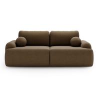 SOFA 260/106/81 Aurio Bouclé-Stoff Braun - Braun, Kunststoff/Textil (260/81/106cm) - Graingold