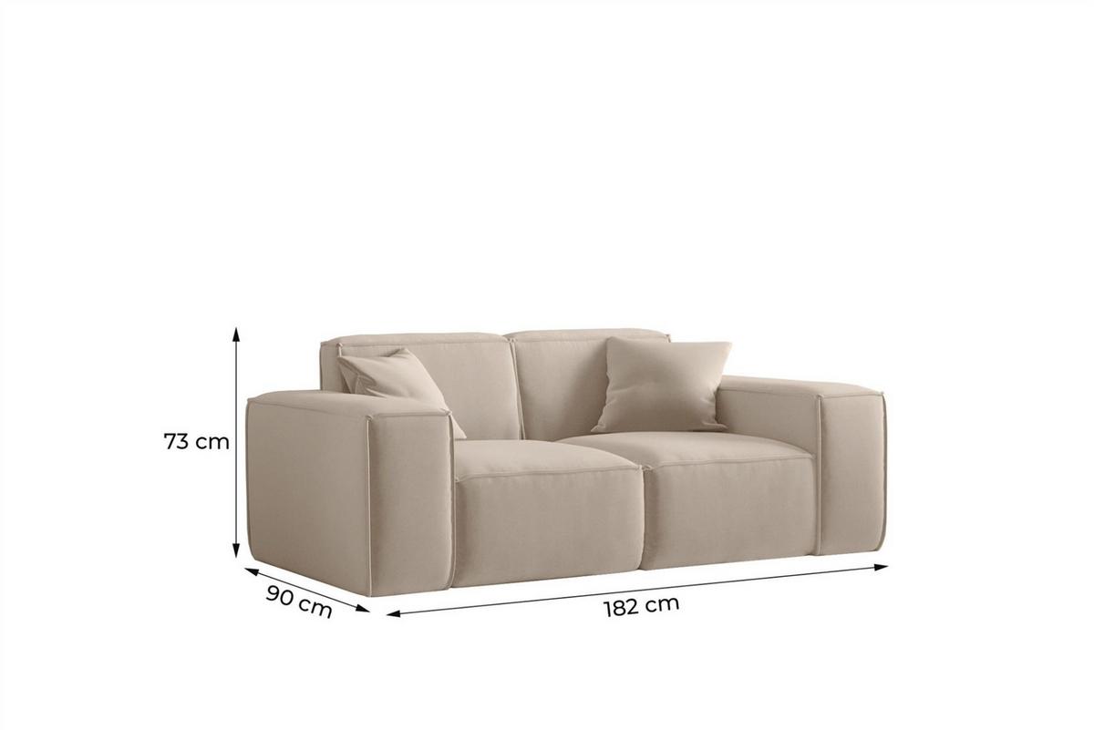 SOFA 2-sitzer Celes Premium In Artico - Hellgrau, Holzwerkstoff/Textil (182/73/90cm) - Fun Möbel