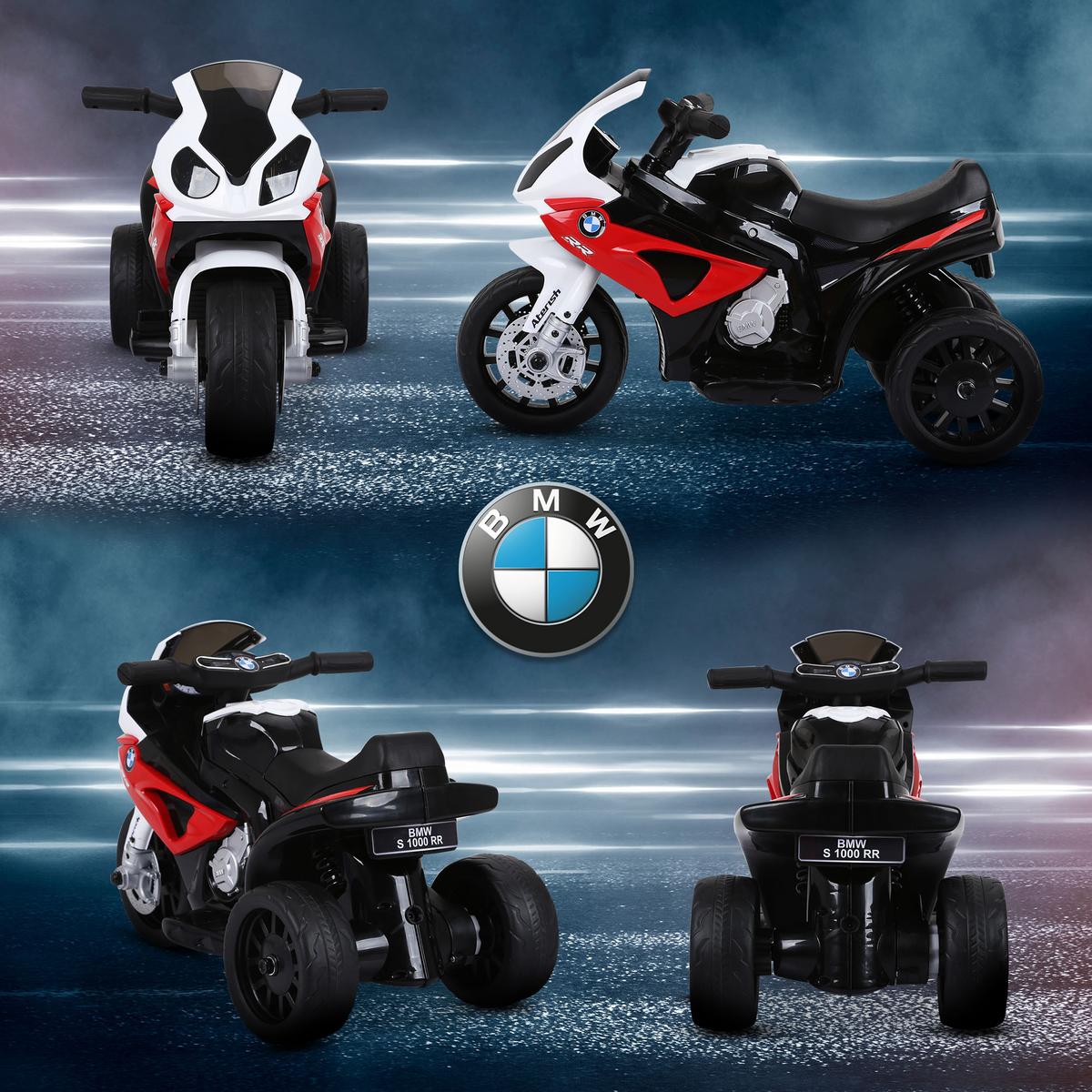 ELEKTRO Kindermotorrad Dreirad Kinderfahrzeug Lizenziert von BMW 18-36 Monate - Rot, Kunststoff (66/37/44cm) - HOMCOM
