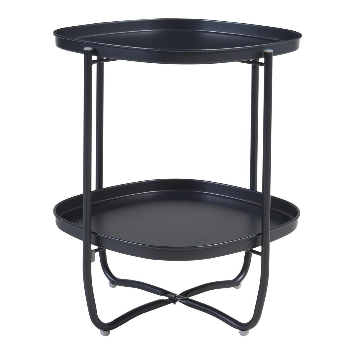 TABLETTTISCH Sandefjord - Schwarz, Metall (46/46/57.5cm) - [en.casa]