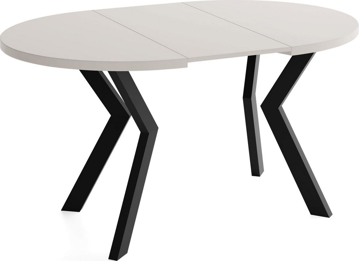 ESSTISCH Savio rund ausziehbar verlängerbar, Kaschmir 80-130/80/77 cm - Kaschmir/Beige, Holz/Holzwerkstoff (80/130/77cm) - WFL GROUP