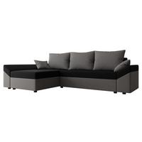 ECKSOFA Dante L - Schwarz/Grau, Holz/Kunststoff (240/140cm) - MIRJAN24