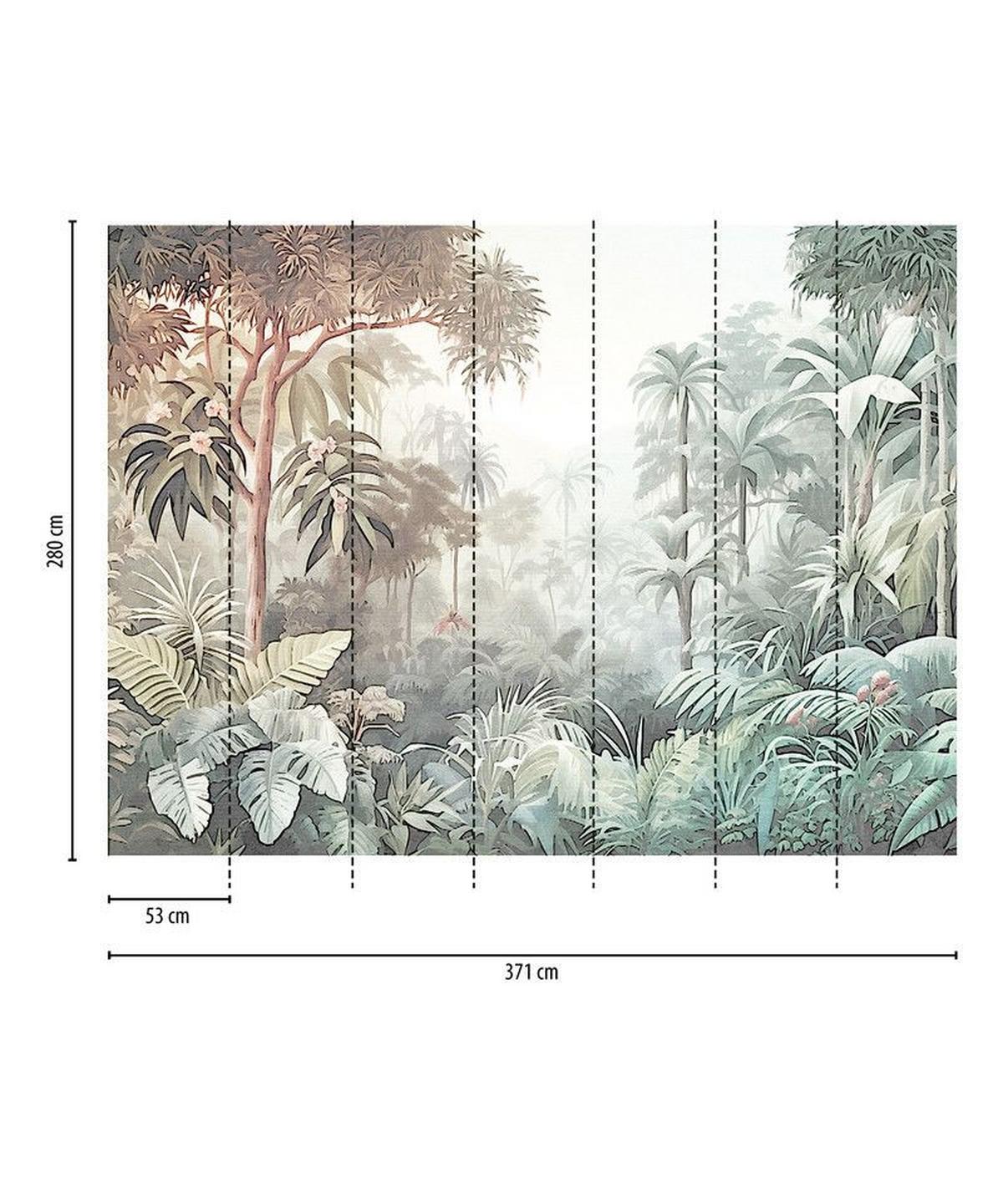 VLIESTAPETE Bunt 371/280 cm - Multicolor/Braun, Textil (371/1cm) - KUNSTLOFT