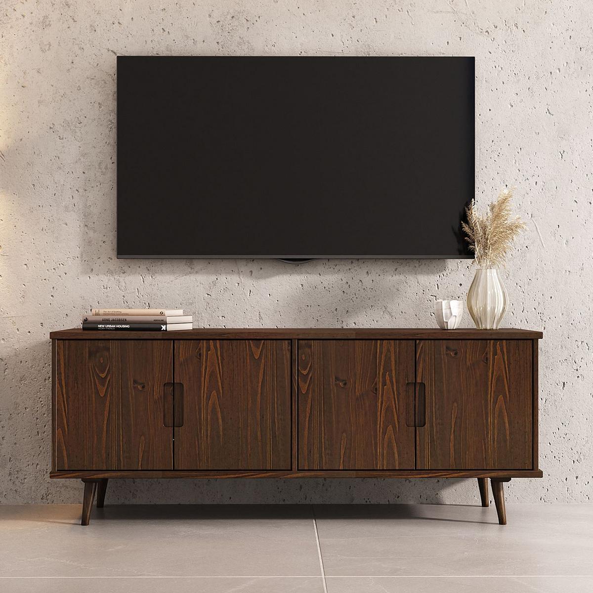 LOWBOARD TIVOLI nussbaum - Nussbaumfarben, Holz (153/61/45cm) - IDIMEX