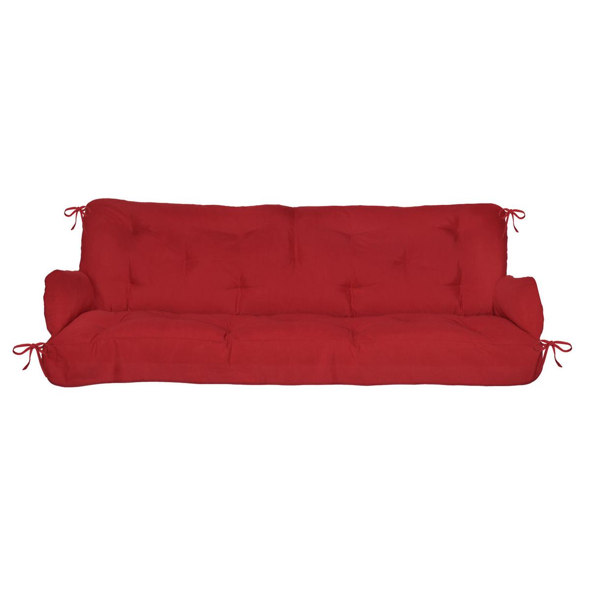 AUFLAGE für Hollywoodschaukel Flair HS 180/50/8cm Rot - Rot, Textil (50/8/180cm) - Beautissu 
