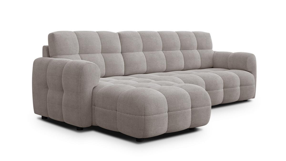 ECKSOFA MELLOW 4-Sitzer, beige - Beige/Schwarz, Holz/Textil (262/156cm) - Wozimo