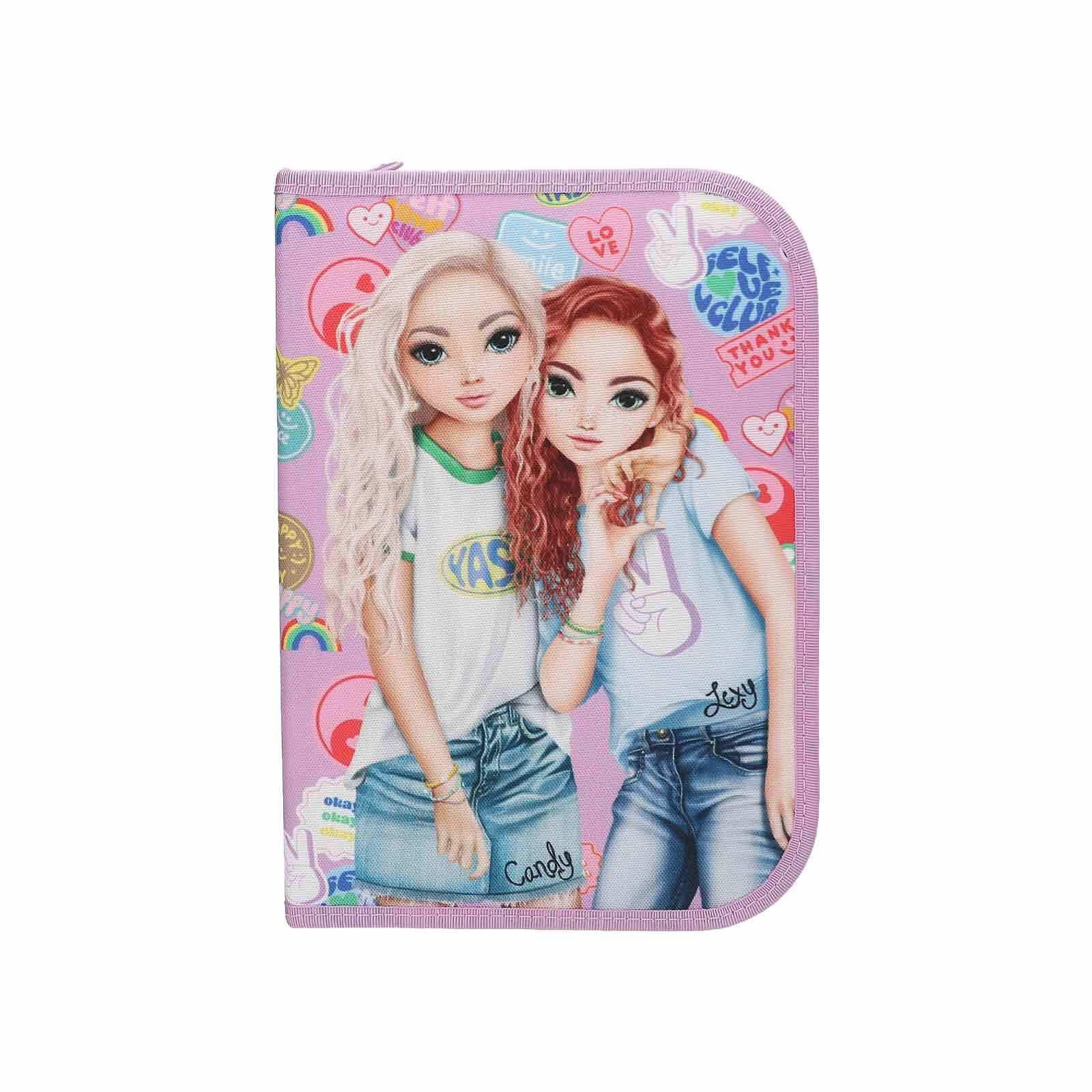 DELUXE FEDERTASCHE GIRL POWER INKL. STIFTE TOPModel violett 5 x 15,5 x 22 cm - Violett, Kunststoff (15.5/22/5cm) - Depesche Germany