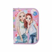 DELUXE FEDERTASCHE GIRL POWER INKL. STIFTE TOPModel violett 5 x 15,5 x 22 cm - Violett, Kunststoff (15.5/22/5cm) - Depesche Germany