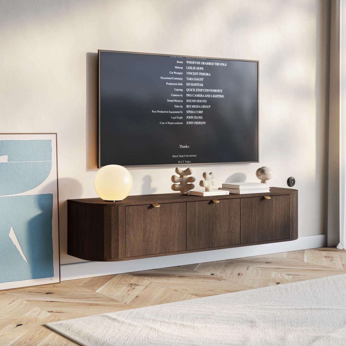 TV-HÄNGEBOARD Coru 175 cm - Dunkelbraun, Holzwerkstoff/Metall (175.4/35/39.1cm) - Selsey