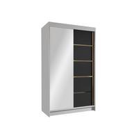 SCHIEBETÜRENSCHRANK Vigo III - Goldfarben/Multicolor, Holzwerkstoff/Metall (100/200/58cm) - MIRJAN24