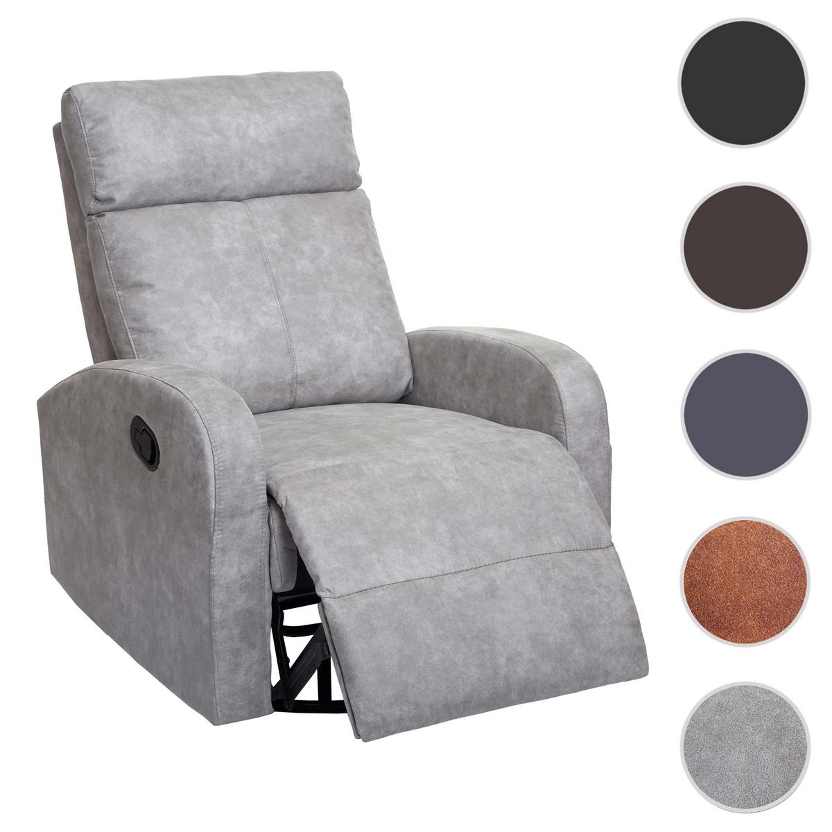 FERNSEHSESSEL PREMIUM Hellgrau - Hellgrau, Textil (75/100/96cm) - MCW