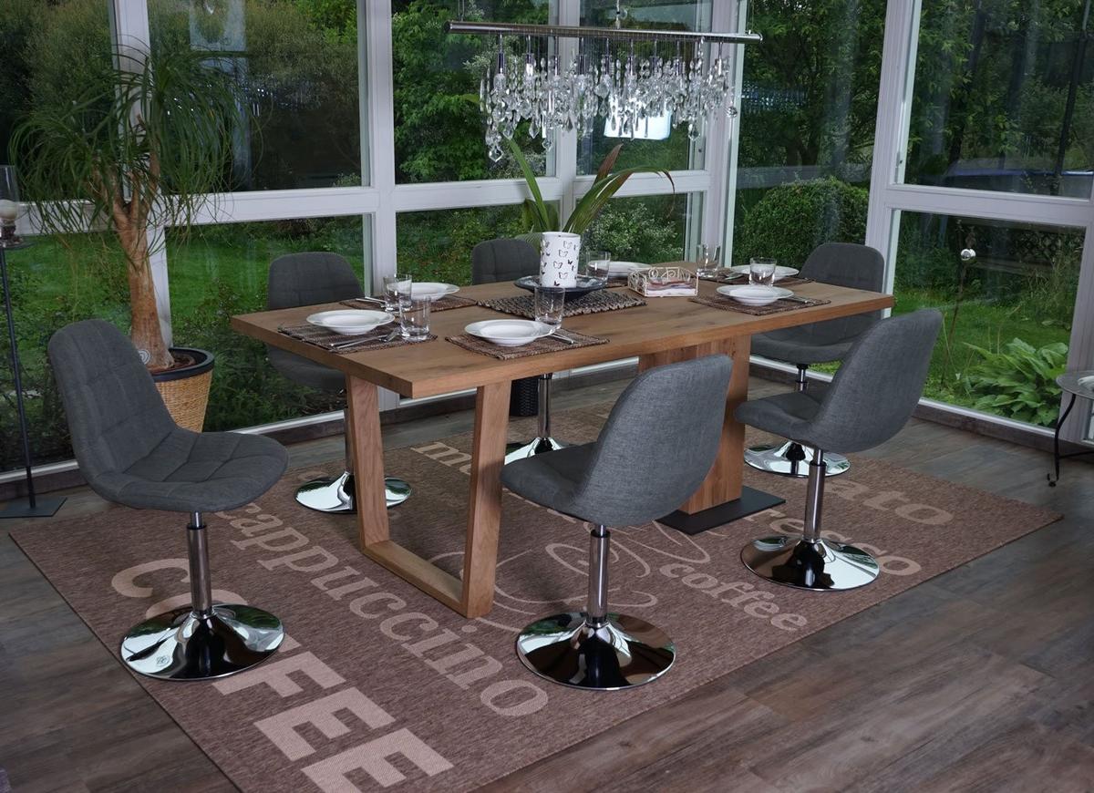ESSZIMMERSTUHL Hellgrau 6er-Set - Hellgrau, Textil (47/84/50cm) - MCW