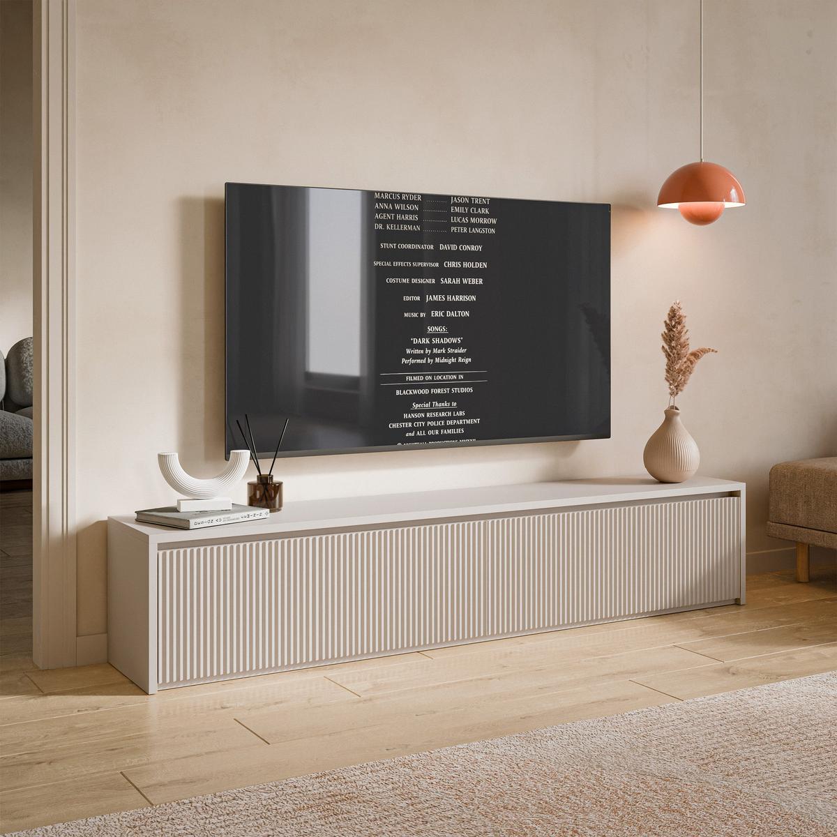 TV-LOWBOARD Vemmi Kaschmirgrau, 180 cm - Taupe, Holzwerkstoff (180/35.5/31.8cm) - Selsey