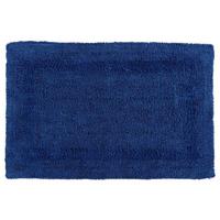 BADEMATTE 50/80 cm, 100% Baumwolle, wendbar - Dunkelblau, Textil (50/80cm) - Homescapes