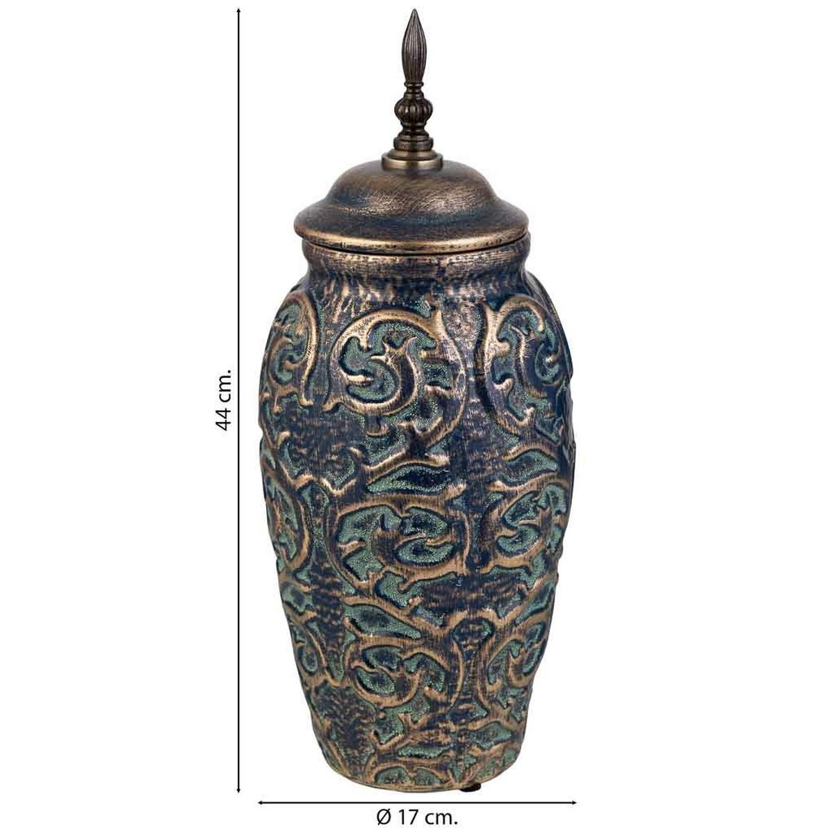 VASE aus Keramik, braun, 17x44cm - Braun, Keramik (44cm) - Wanderlust