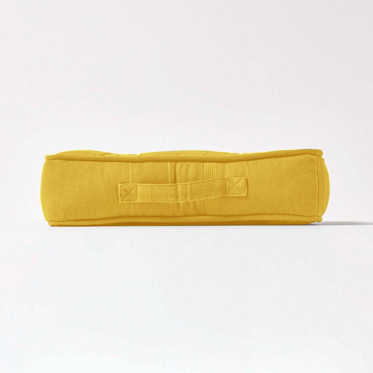 SITZKISSEN Rajput gelb 40/40/8 cm - Gelb, Textil (40/40/8cm) - Homescapes