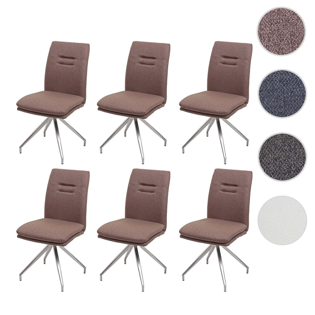 ESSZIMMERSTUHL Braun 6er-Set - Braun, Textil (47/90/60cm) - MCW
