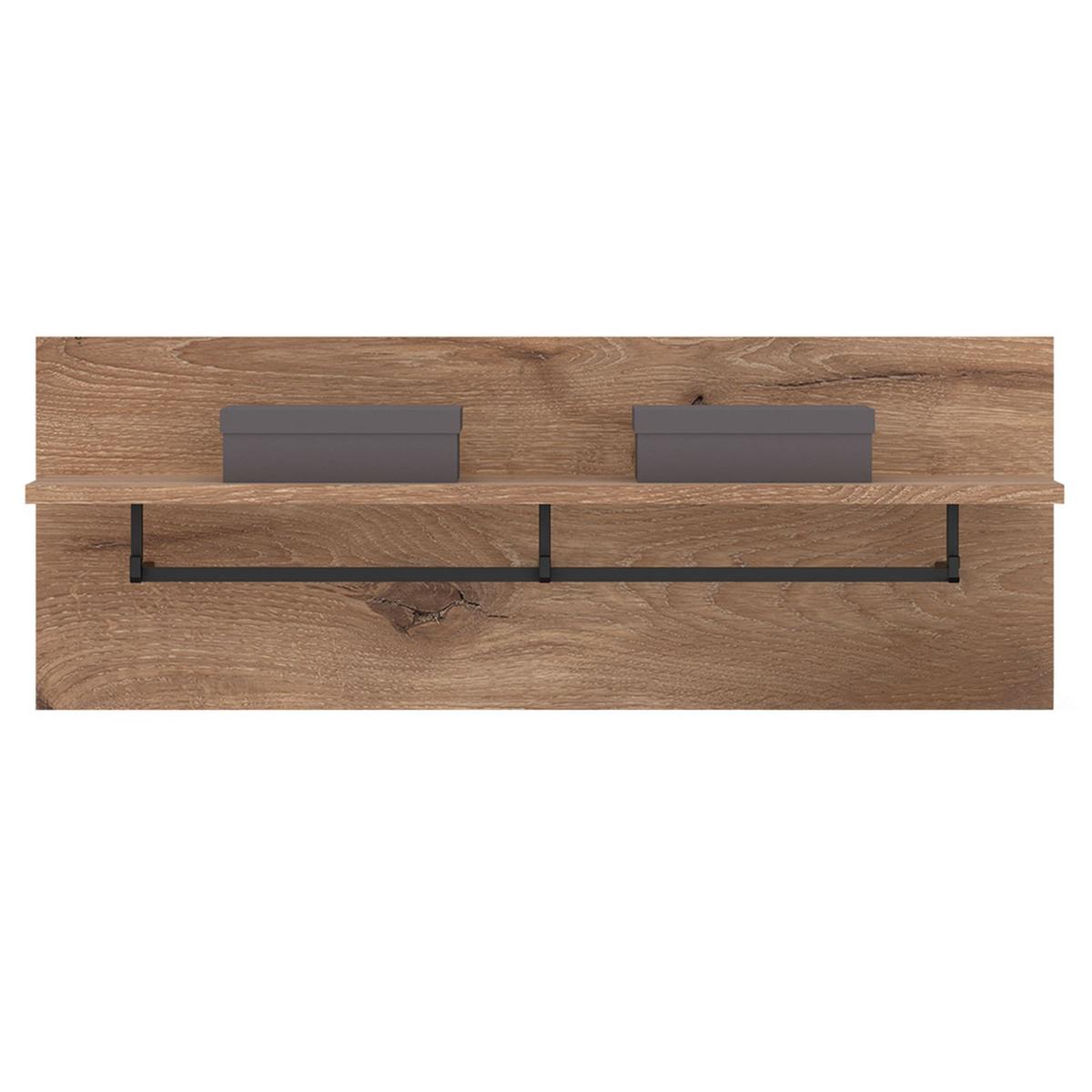 WANDGARDEROBE MALEA braun, Eiche - Braun, Holzwerkstoff (90/33/31cm) - IDIMEX