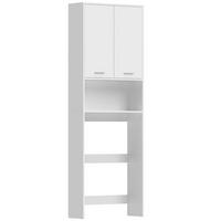 WASCHMASCHINEN-ÜBERBAUSCHRANK Spanplatte Weiß - Silberfarben/Weiß, Holzwerkstoff/Kunststoff (24/191/66cm) - HOMCOM