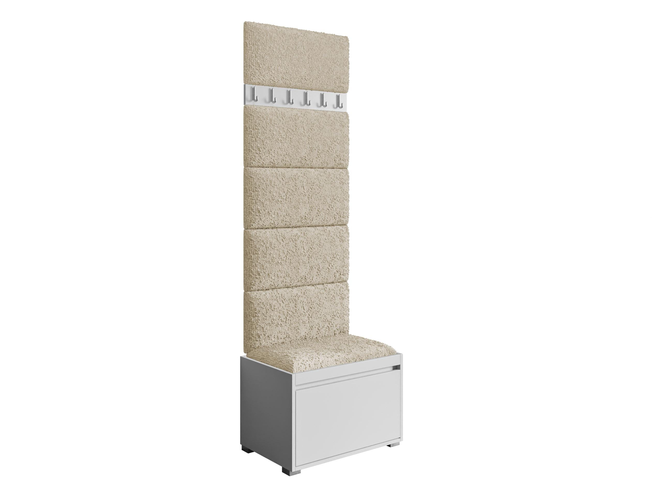 GARDEROBEN-SET Grawis 60 IV - Silberfarben/Naturfarben, Holzwerkstoff/Kunststoff (64.5/45/34cm) - MIRJAN24
