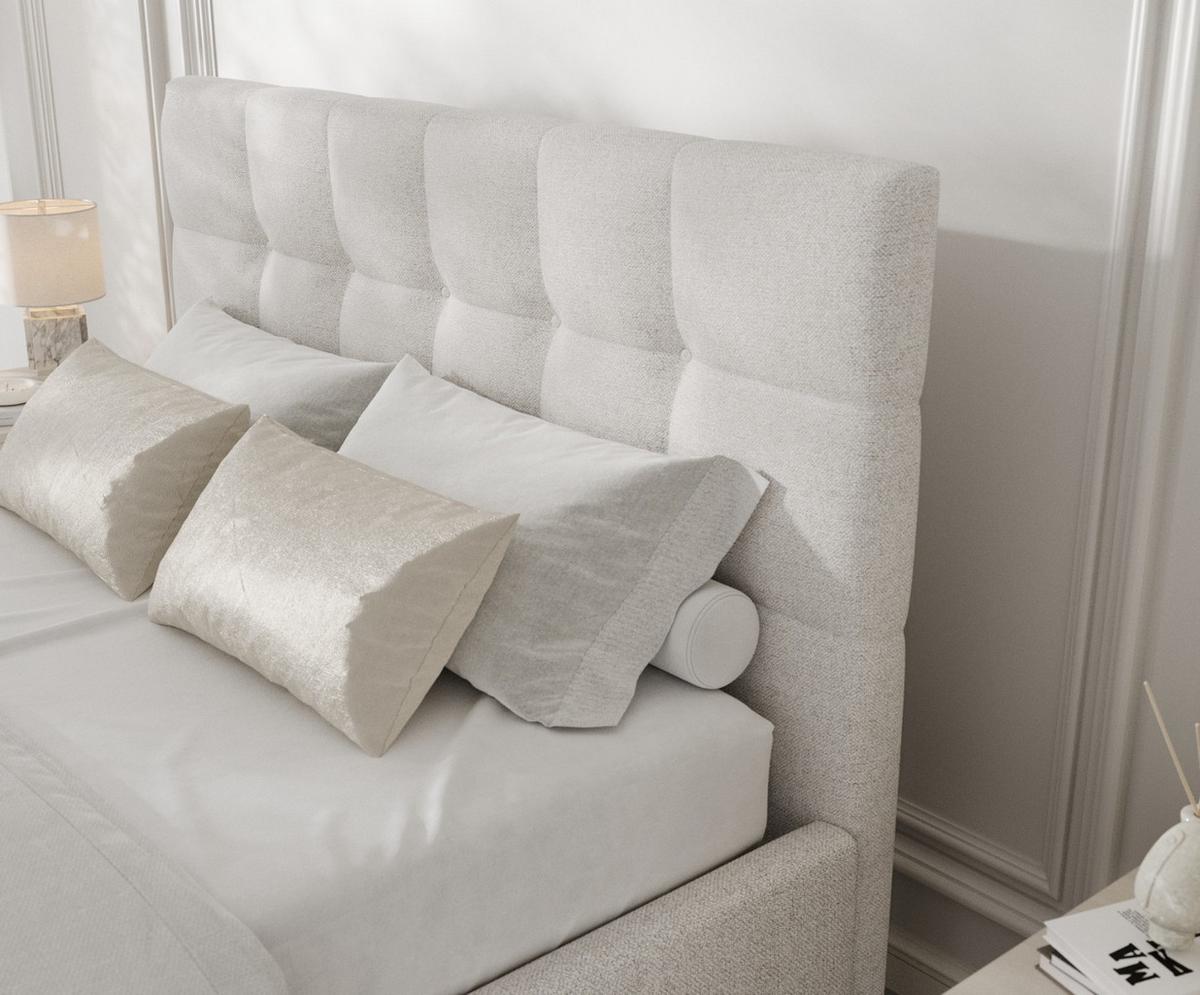 POLSTERBETT Cora 120/200 cm Hellbeige im Riva Stoff - Beige/Naturfarben, Holz/Holzwerkstoff (120/200cm) - AltaBeds
