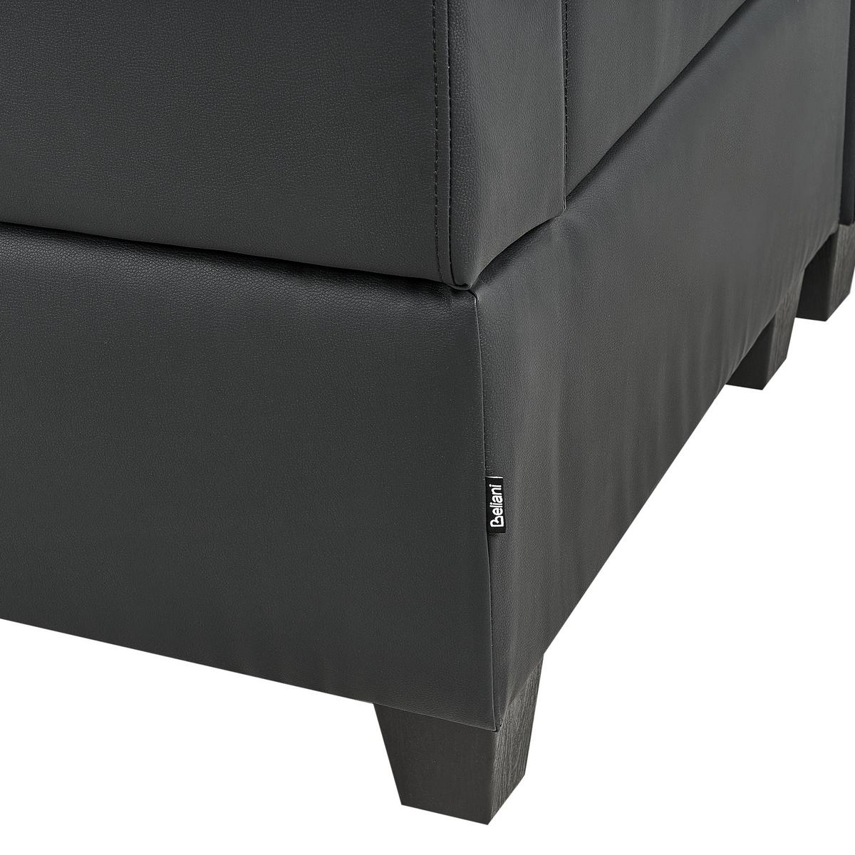 ECKMODUL Kunstleder Schwarz Unstad - Schwarz, Kunststoff (76/72/76cm) - Beliani