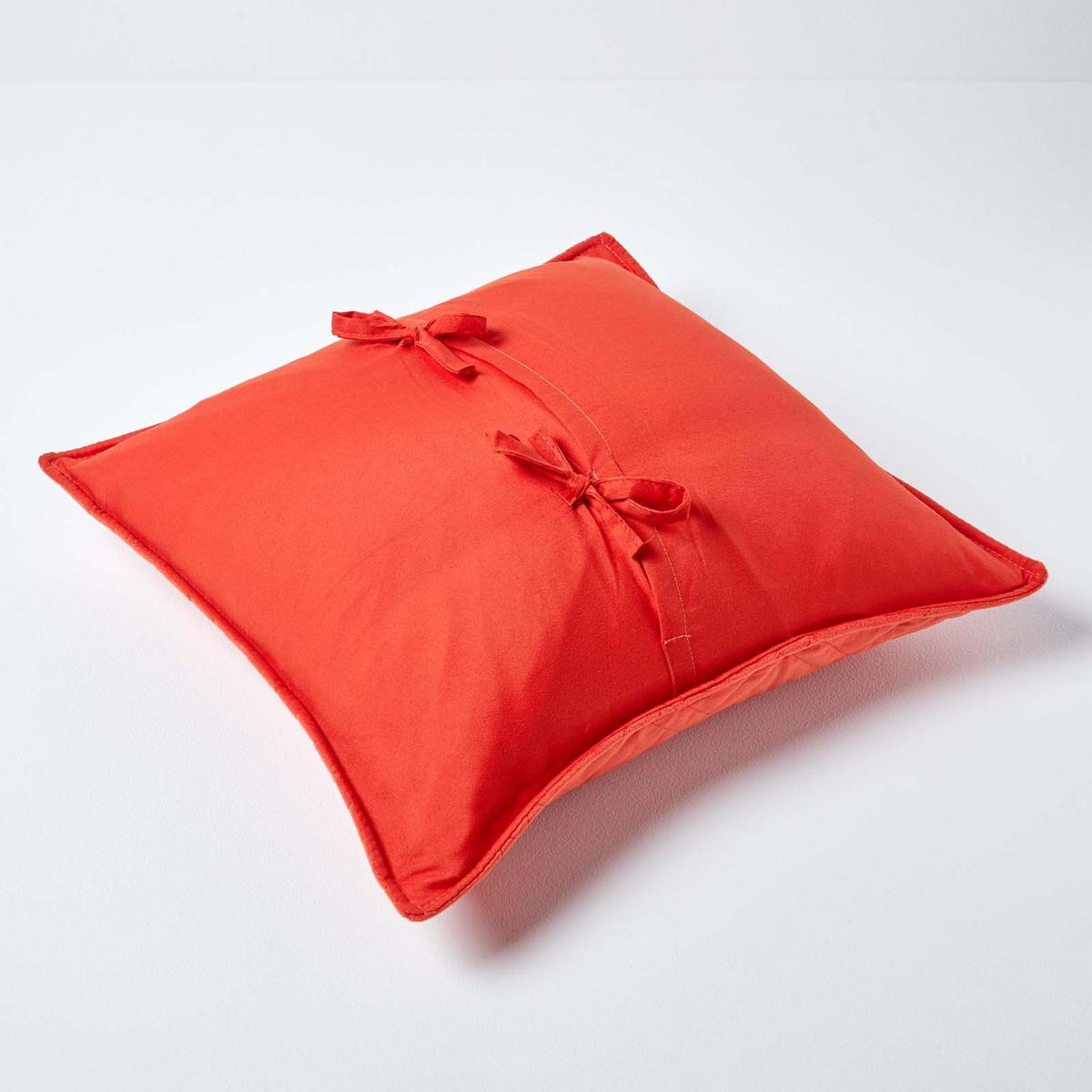KISSENHÜLLE Samt gesteppt, Paragon Diamond 45/45 cm - Orange, Textil (45/45cm) - Homescapes