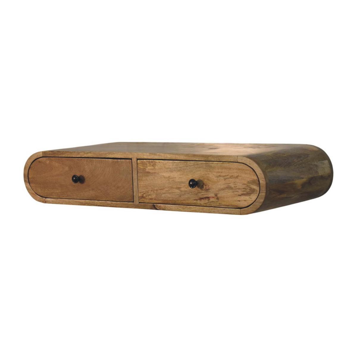 KONSOLE Contour, wandmontiert - Braun, Holz (80/15/32cm) - Artisan Furniture