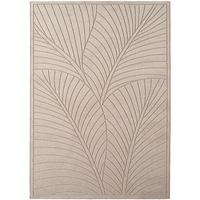 TEPPICH Outdoor, Fußbodenheizung-geeignet, mit Blattmotiv, ENGADIN in Beige, 120 x 170 cm - Beige, Textil (120/170cm) - KADIMA DESIGN