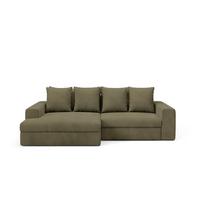 ECKSOFA Paola 3 Sitzplätze Grün - Grün, Holz (272/167cm) - Petits-meubles