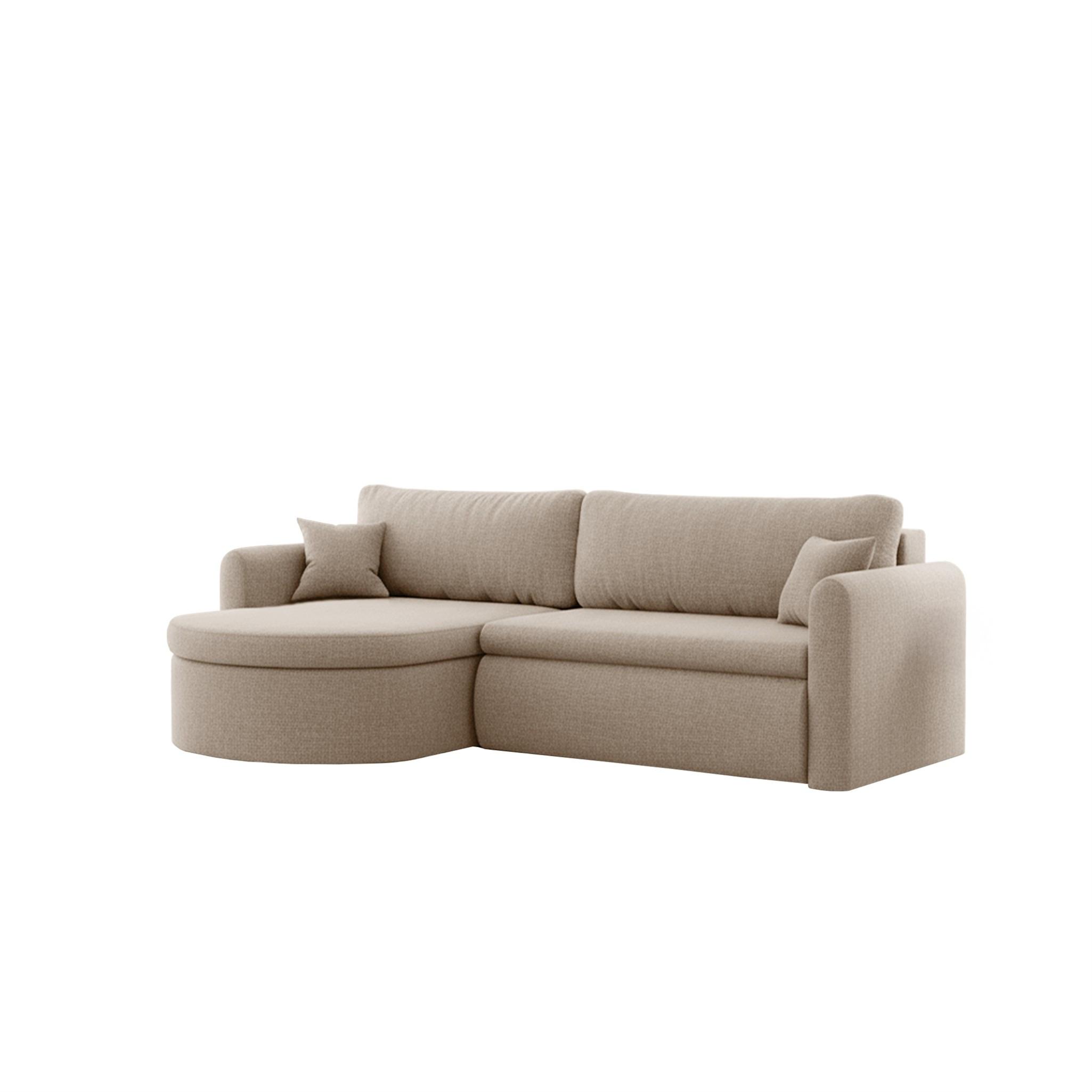 ECKSOFA Feliz In Faro - Hellbraun, Holzwerkstoff/Textil (160/250cm) - Fun Möbel