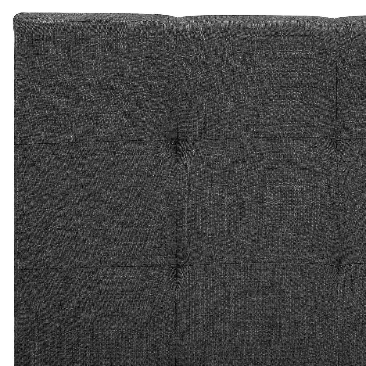 POLSTERBETT mit Lattenrost 160x200 cm Grau La Rochelle - Dunkelgrau, Textil (160/200cm) - Beliani