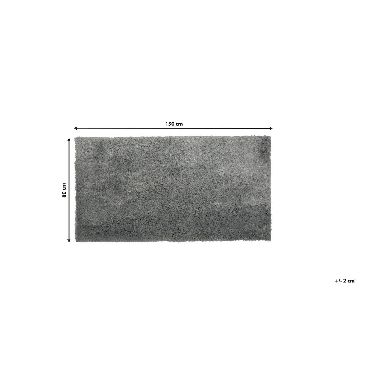 SHAGGY-TEPPICH Evren 150/80 cm - Grau, Kunststoff (80/150cm) - Beliani