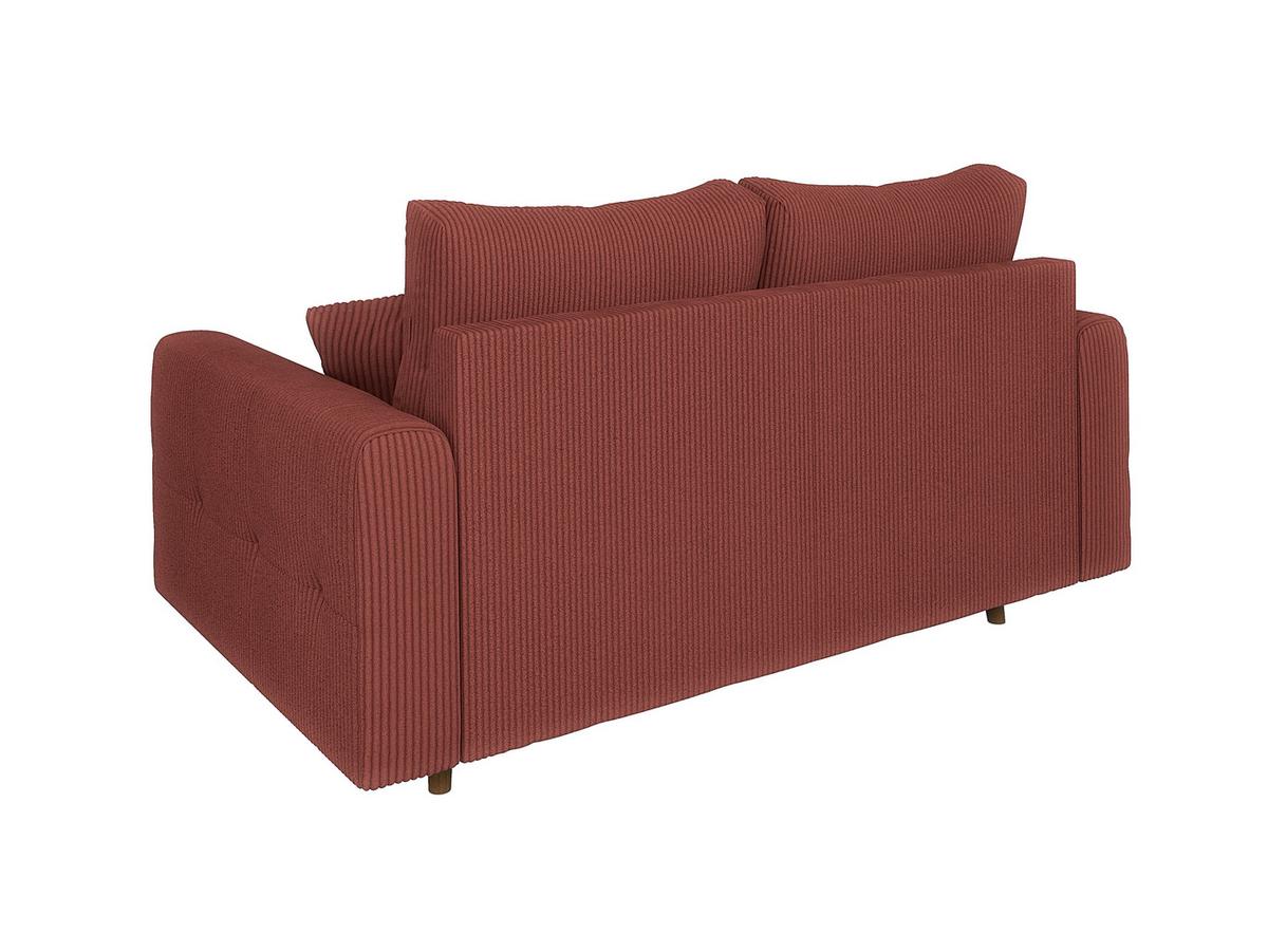 SITZGARNITUR 2+1 Alma Terrakotta Cord - Terracotta/Braun, Holz/Textil (150/81/93cm) - S-Style Möbel